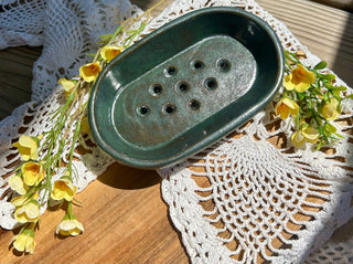 Handmade Soap Dish- Green