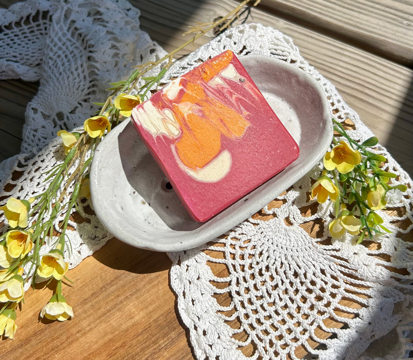 Handmade Soap Dish-White
