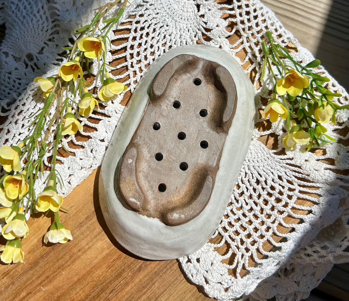 Handmade Soap Dish- Green